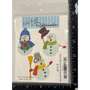 RARE HTF 11125 Rubbernecker Winter Snowmen Die Cut Set 5337-03D by Kittie Kraft